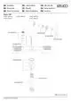 Schematik eines KEUCO Mischers mit verschiedenen Einzelteilen und Nummern zur Identifikation. Darstellung der Montageanleitung ohne Ablaufgarnitur.